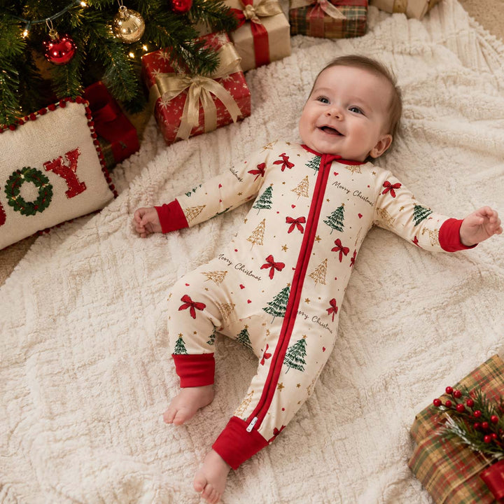 Rustic Christmas Bows and Trees Bamboo Convertible Zippy
