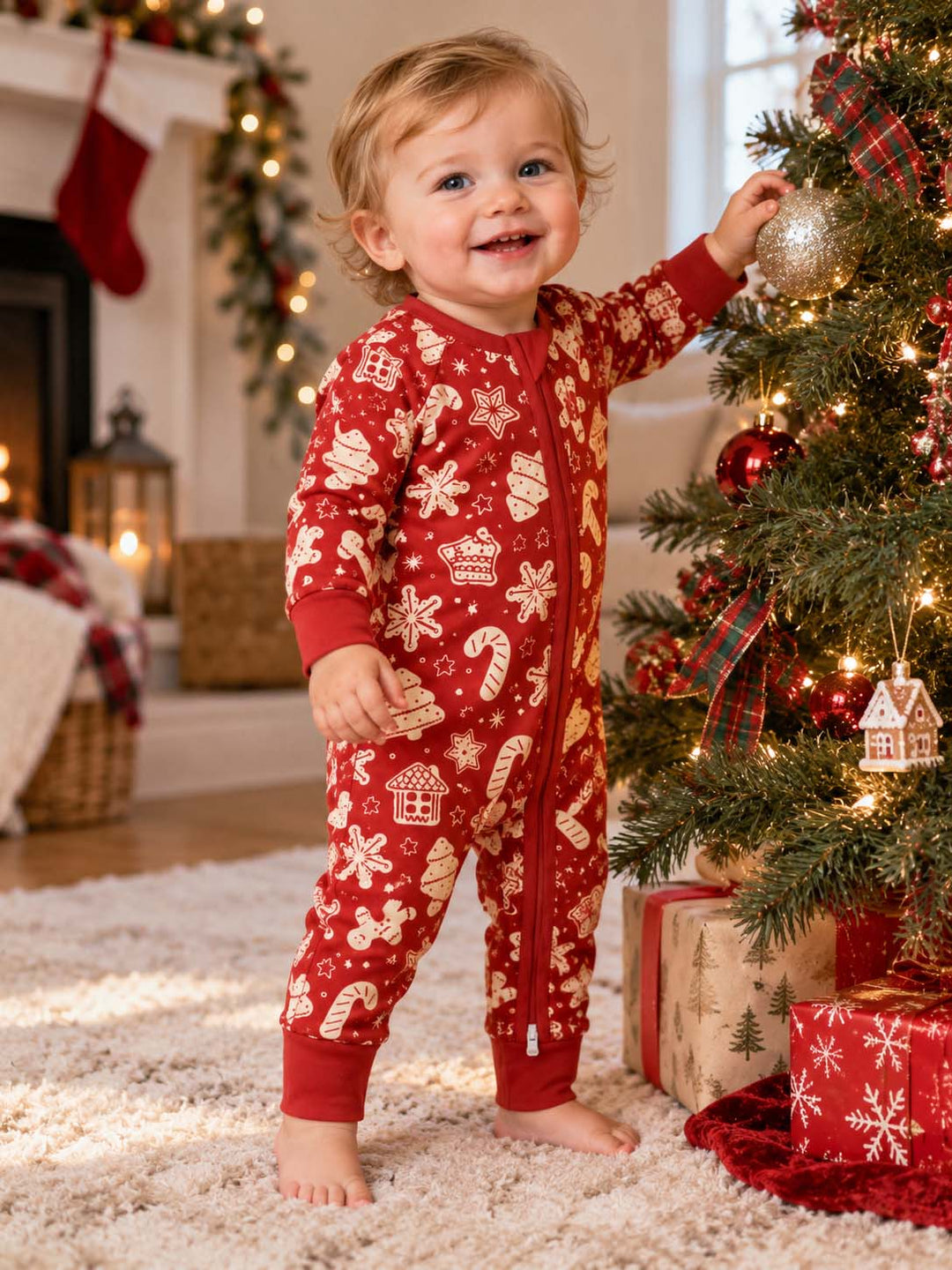 Rustic Christmas Holiday Pattern Bamboo Convertible Zippy