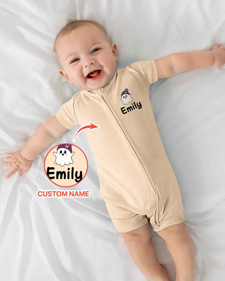 Personalized Boo Crew Halloween Ghost Group Spooky Bamboo Shorty Zippy