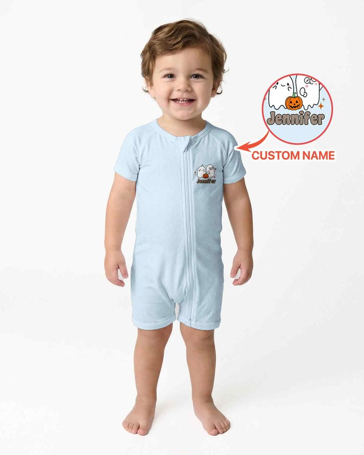 Personalized Spooky One Birthday 1st Birthday Halloween Bamboo Shorty Zippy