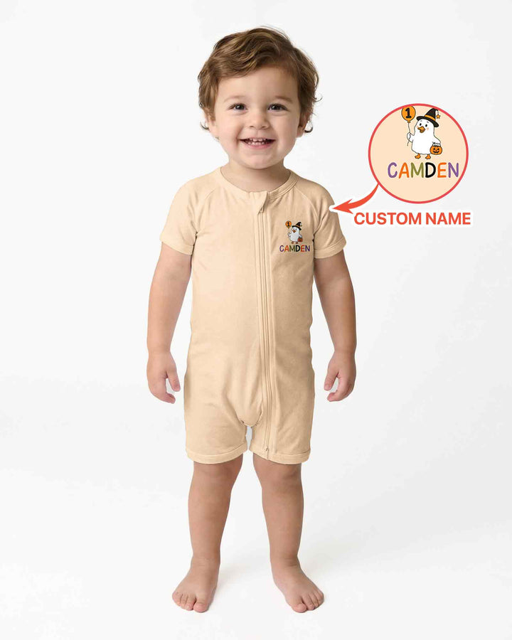 Personalized My First Halloween Bamboo Shorty Zippy