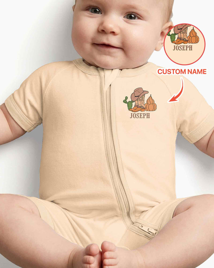 Personalized Spooky Cowboy Cowgirl Bamboo Shorty Zippy