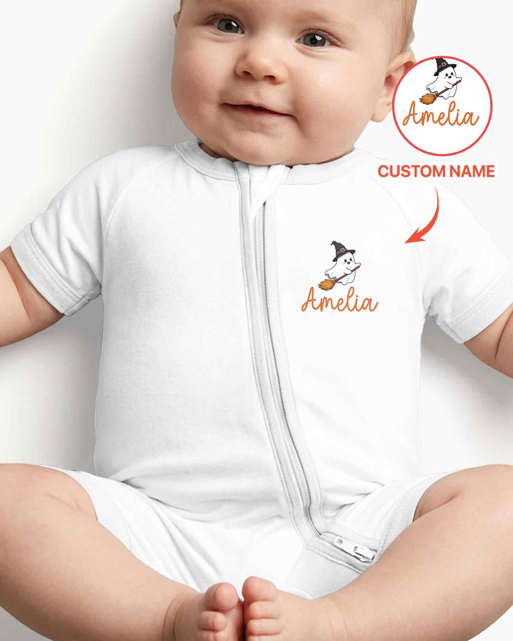 Personalized My 1st Halloween Bamboo Shorty Zippy