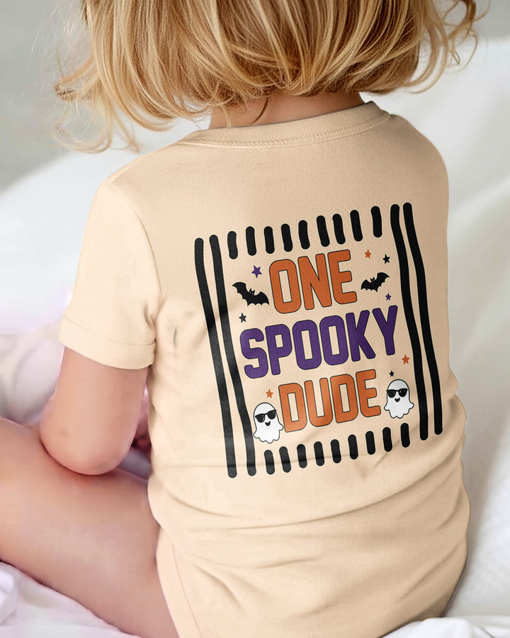Custom Name Halloween One Spooky Dude Bamboo Bodysuit