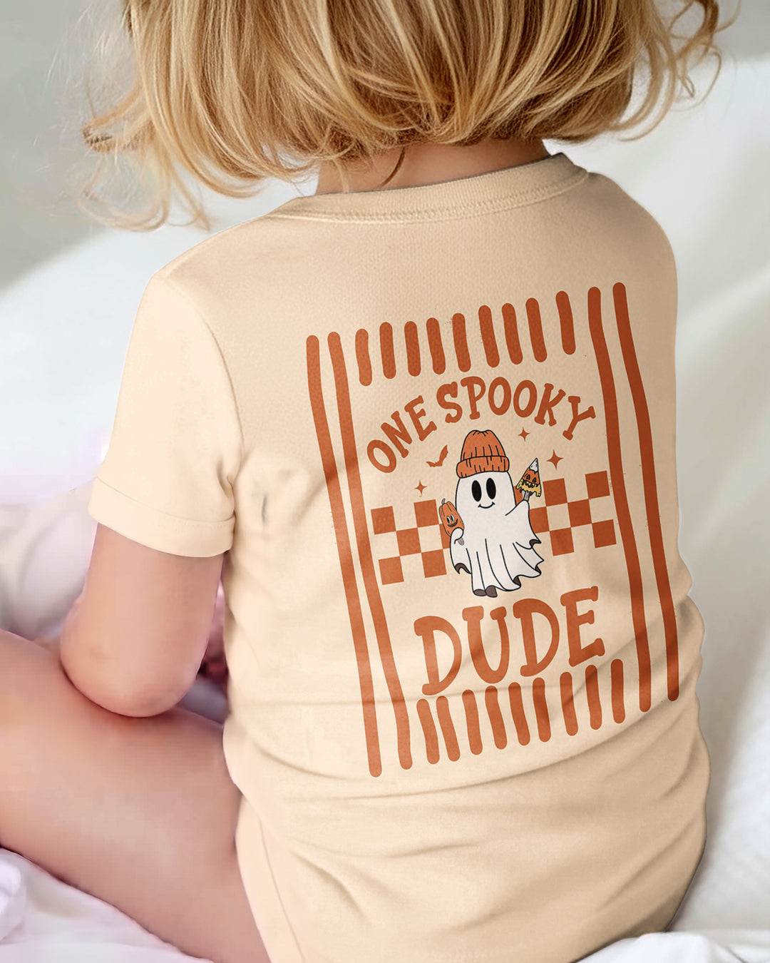 Custom Name Ghost One Spooky Dude Halloween Bamboo Bodysuit