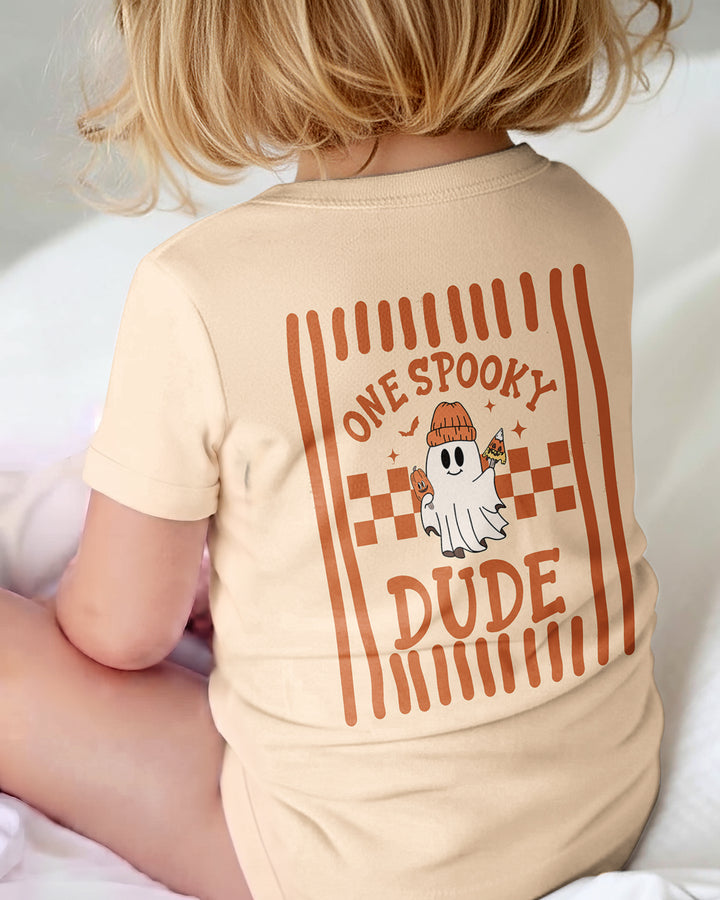 Custom Name Ghost One Spooky Dude Halloween Bamboo Bodysuit