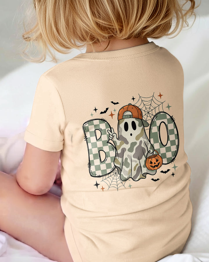 Personalized Baby Boy Halloween Ghost Bamboo Bodysuit