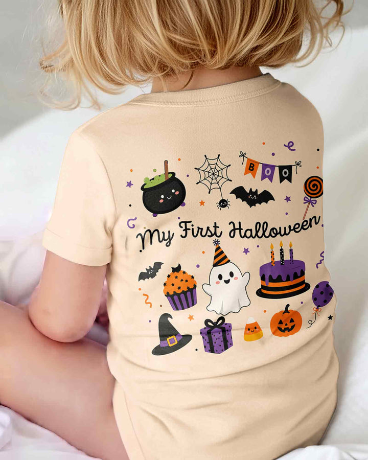 Personalized Baby Boo Ghost Pumpkin My First Halloween Bamboo Bodysuit