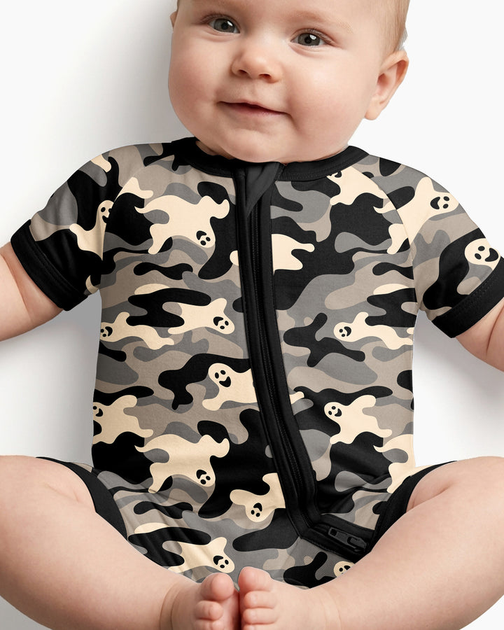 Camo Halloween Ghost Bamboo Shorty Zippy