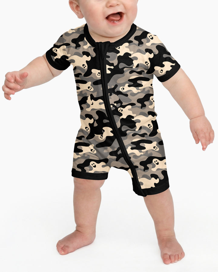 Camo Halloween Ghost Bamboo Shorty Zippy