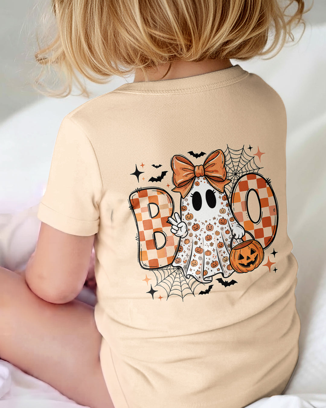 Personalized Baby Girl Halloween Ghost Bamboo Bodysuit