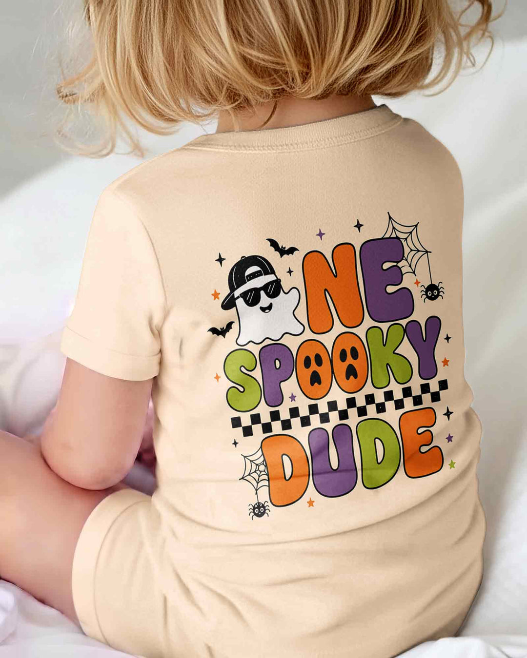 Personalized One Spooky Dude Baby Bamboo Shorty Zippy