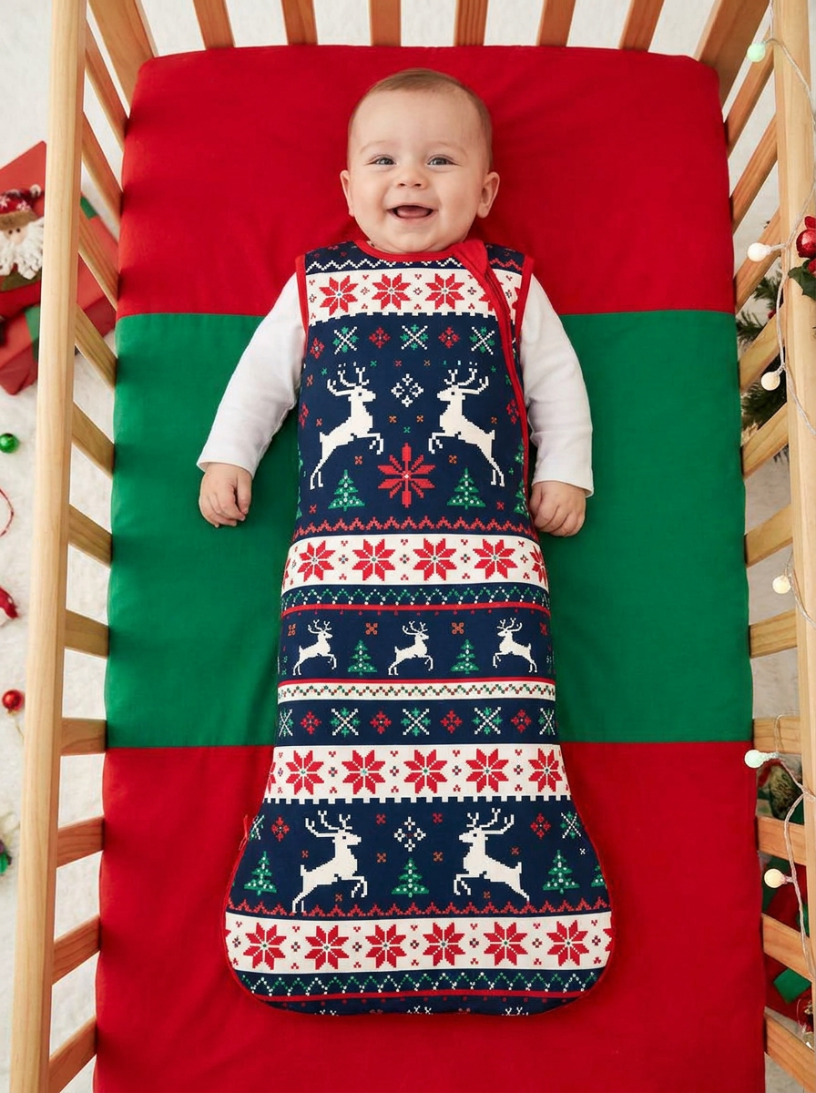 Classic Fair Isle Winter Bamboo Sleep Bag