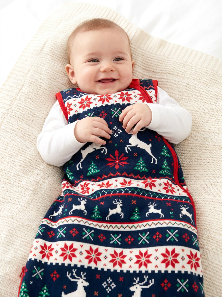 Classic Fair Isle Winter Bamboo Sleep Bag