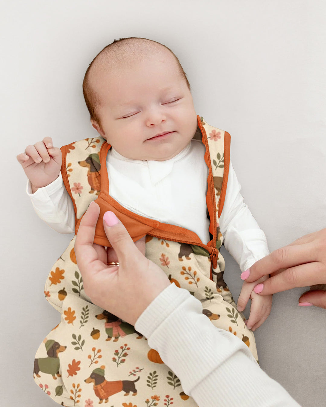 Pumpkin Patch Dachshund Bamboo Sleep Bag