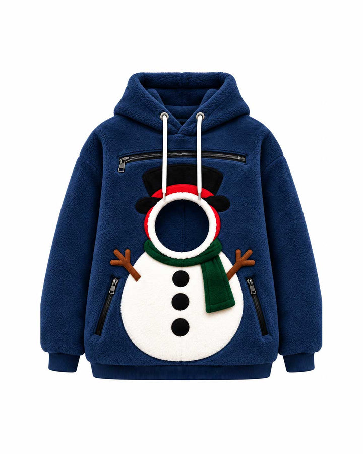 Snowman Animals Carrier Hoodie