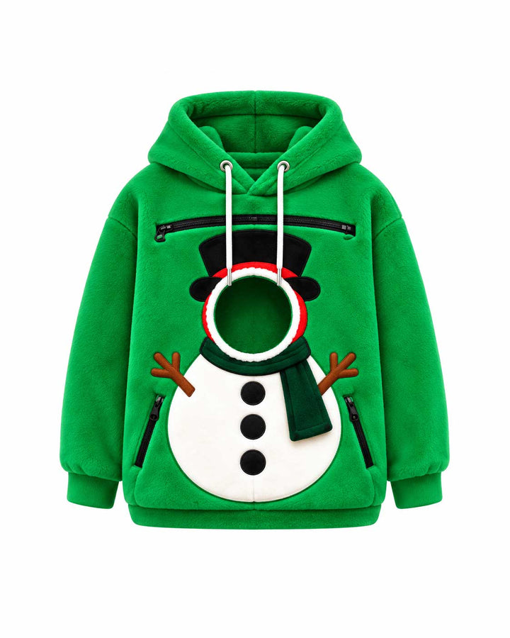Snowman Animals Carrier Hoodie