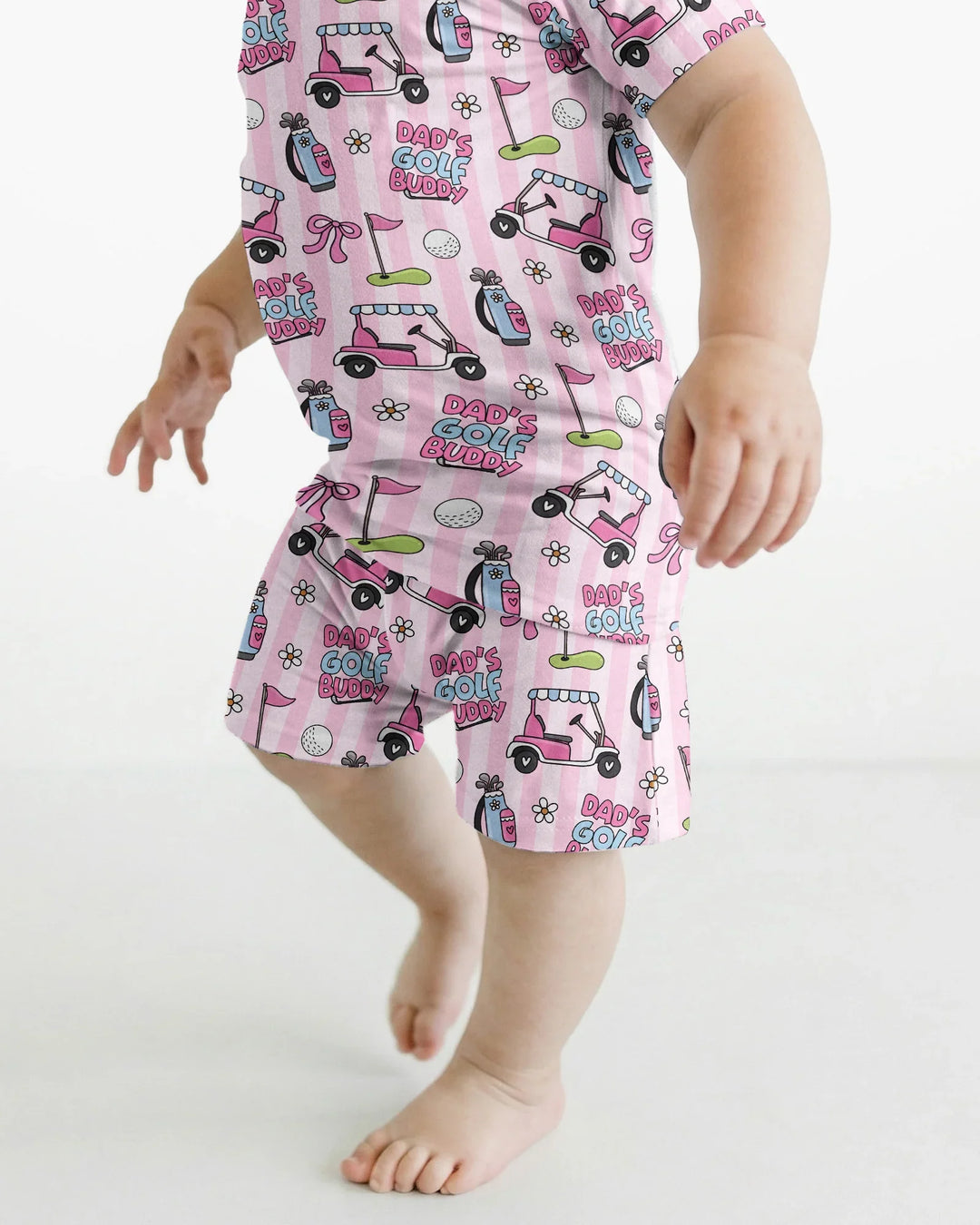Dad's Golf Buddy Bamboo Two Piece Short Sleeve Shorts Pajama Set