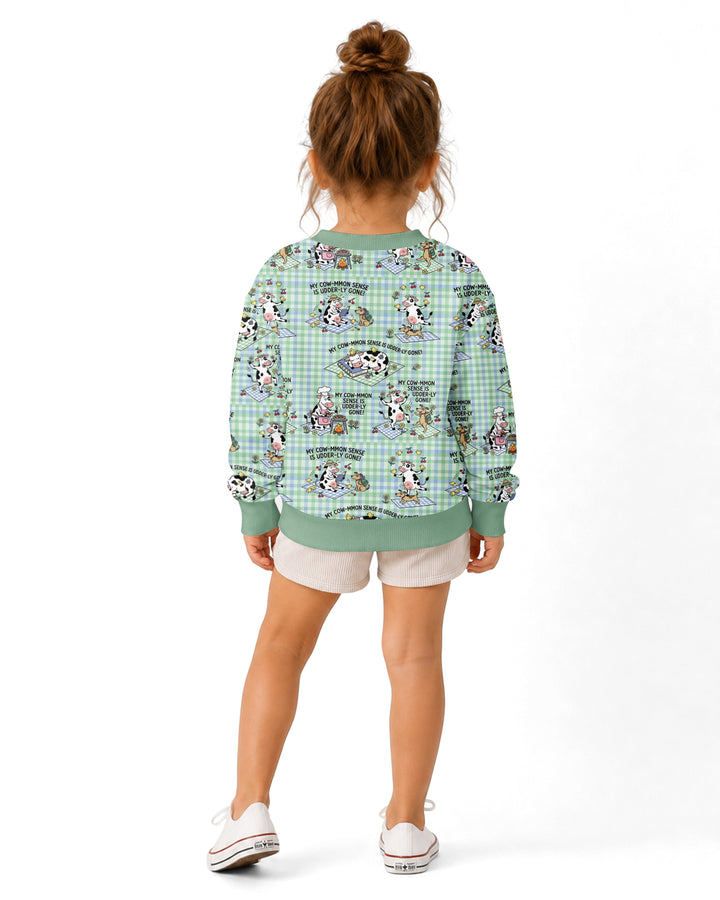 Common Sense Is Udderly Gone Bamboo Crewneck Sweatshirt