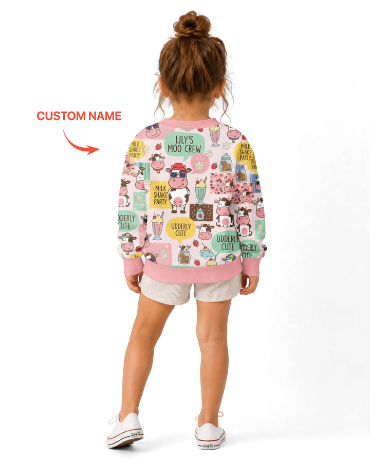 Custom Name The Milkshake Secret Society Bamboo Crewneck Sweatshirt