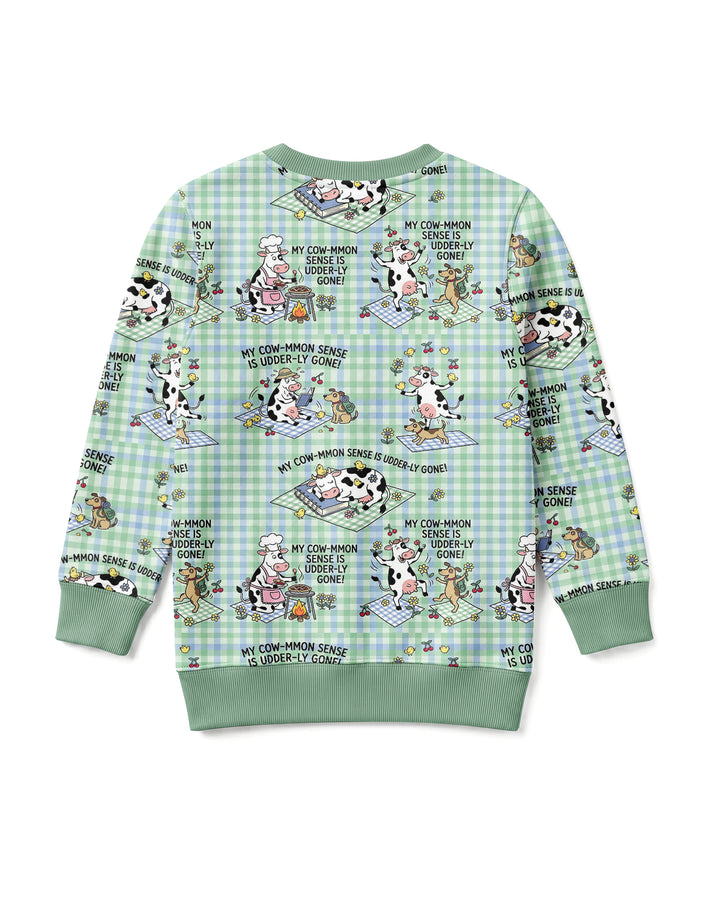 Common Sense Is Udderly Gone Bamboo Crewneck Sweatshirt