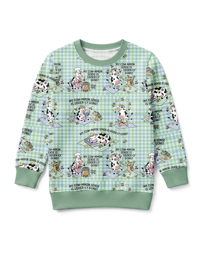 Common Sense Is Udderly Gone Bamboo Crewneck Sweatshirt