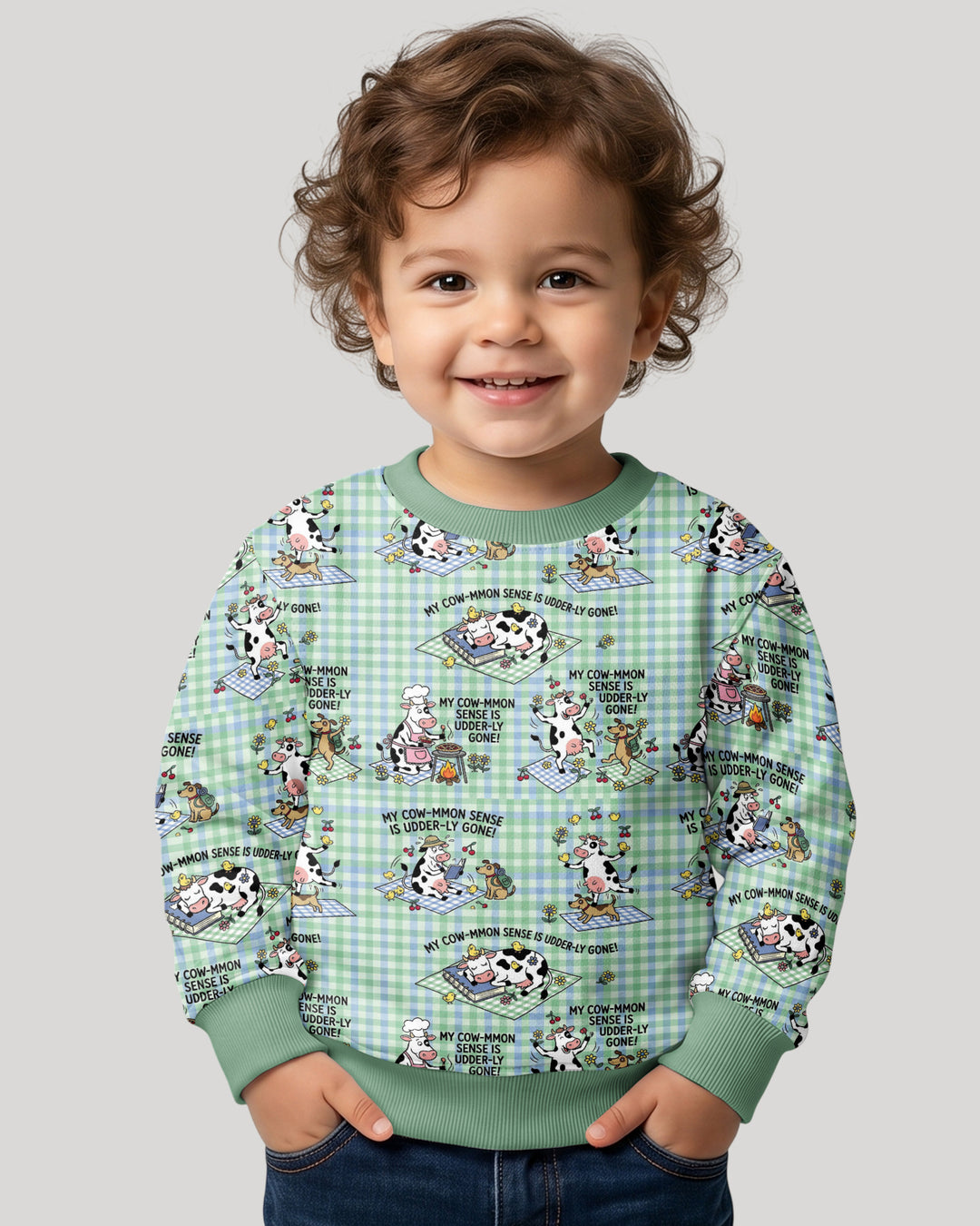Common Sense Is Udderly Gone Bamboo Crewneck Sweatshirt