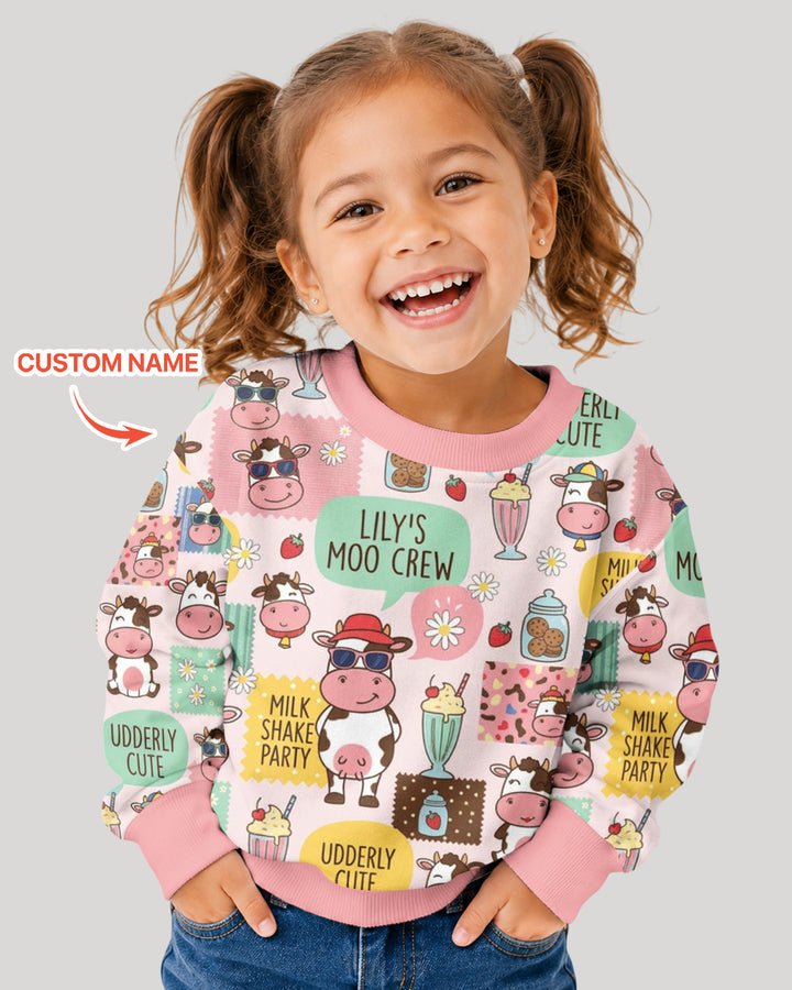 Custom Name The Milkshake Secret Society Bamboo Crewneck Sweatshirt