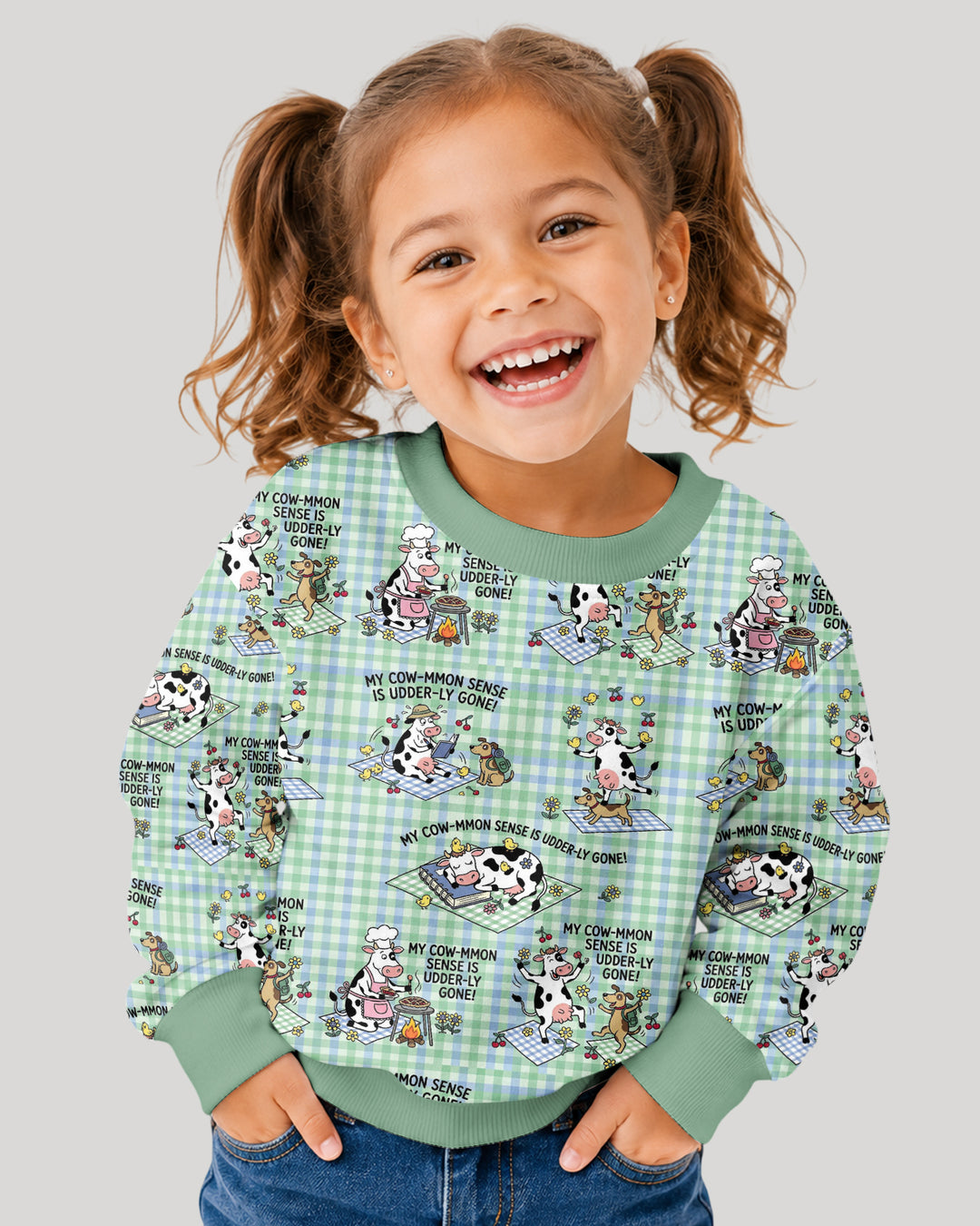 Common Sense Is Udderly Gone Bamboo Crewneck Sweatshirt