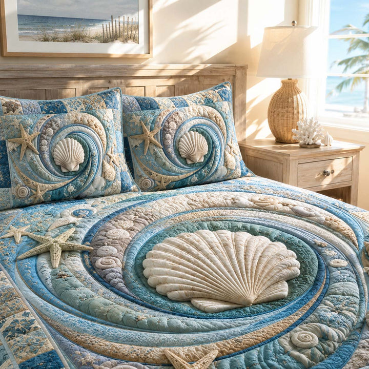 Sandy Shores Bamboo Quilt Bedding Set