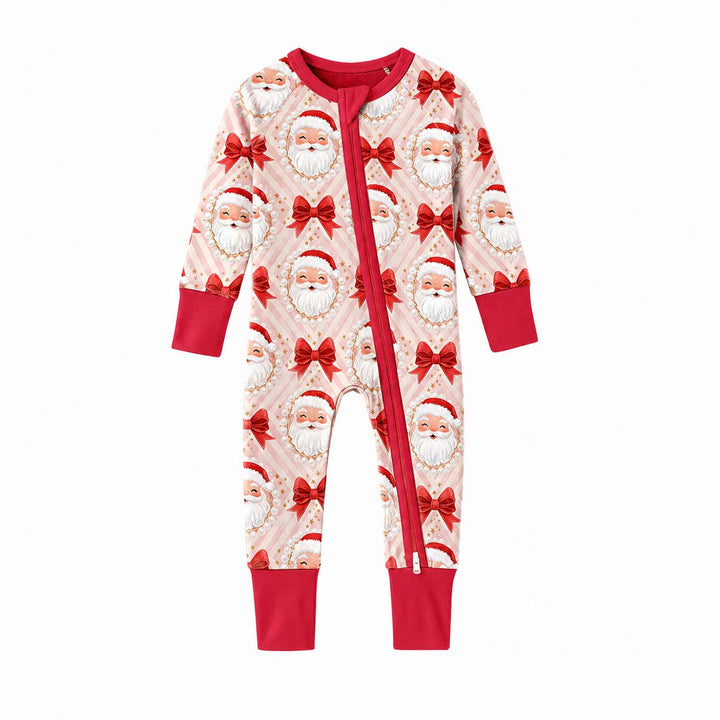 Santa Bows and Pearls Bamboo Convertible Zippy