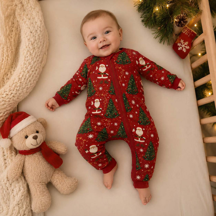 Santa Christmas Tree Holiday Bamboo Convertible Zippy
