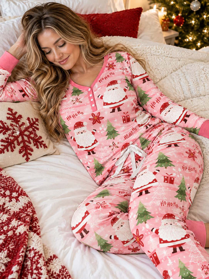 Santa Ho Ho Ho Bamboo Women Pajama Set