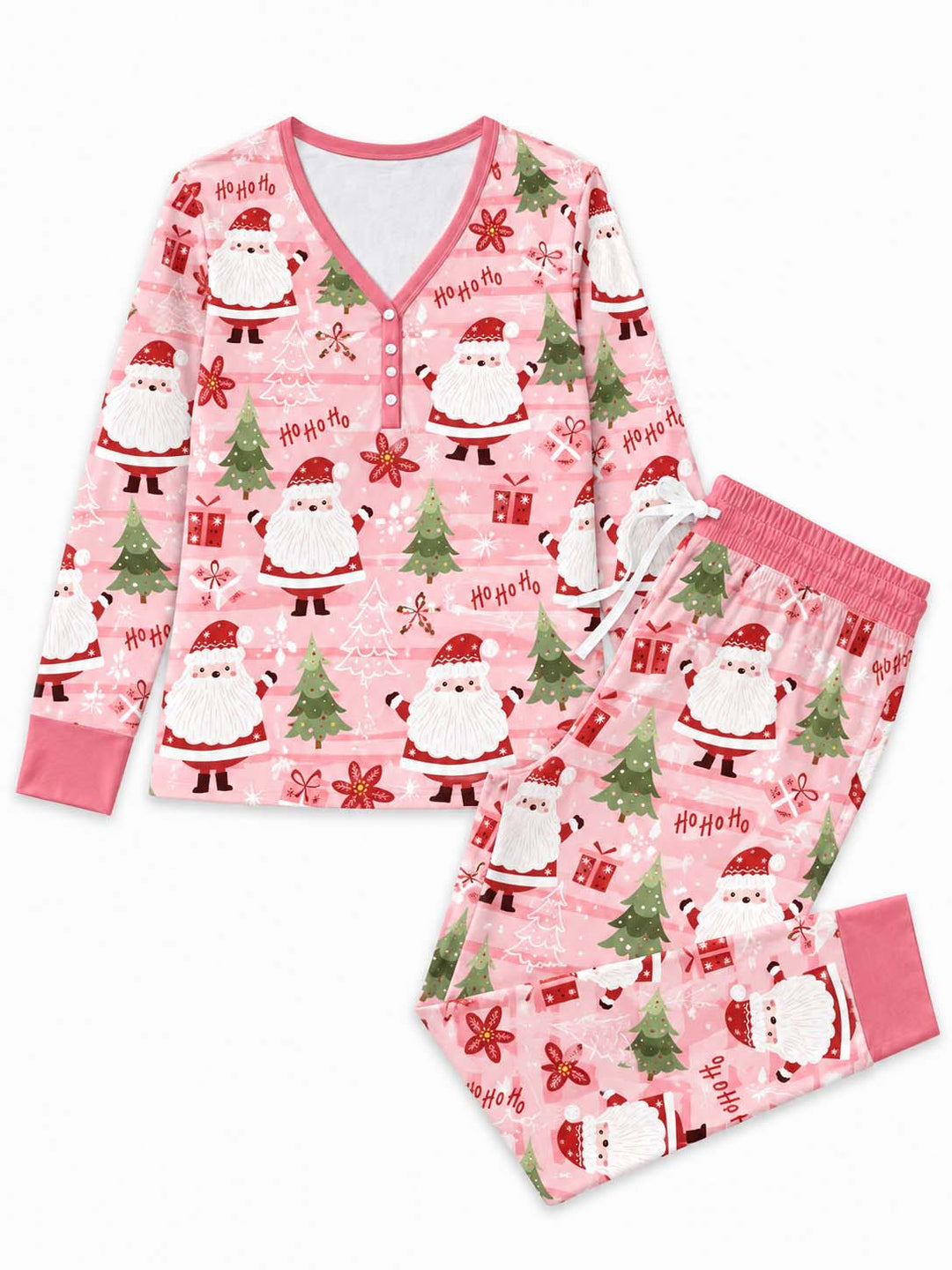 Santa Ho Ho Ho Bamboo Women Pajama Set