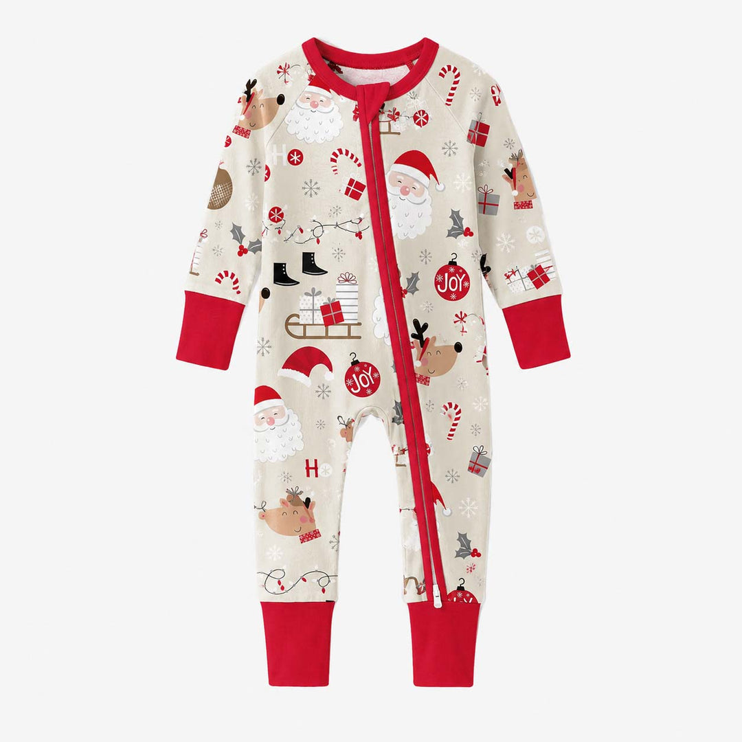 Santa Reindeer Holiday Joy Bamboo Convertible Zippy