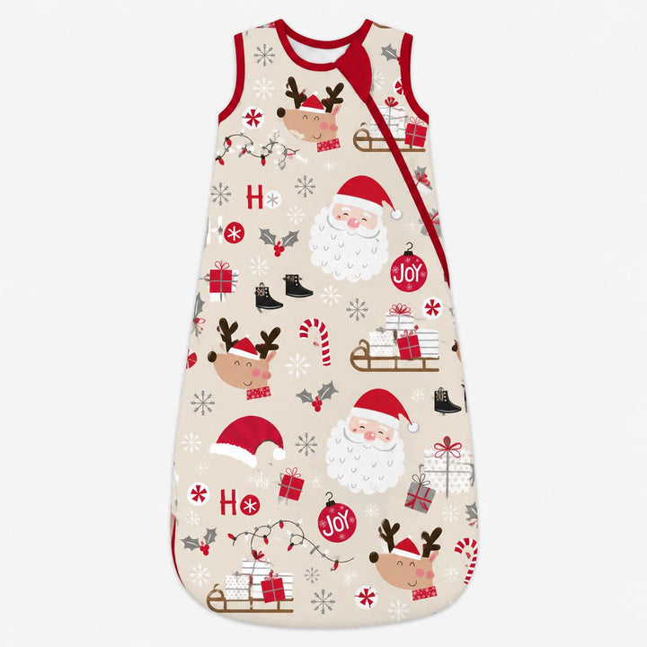 Santa Reindeer Holiday Joy Bamboo Sleep Bag