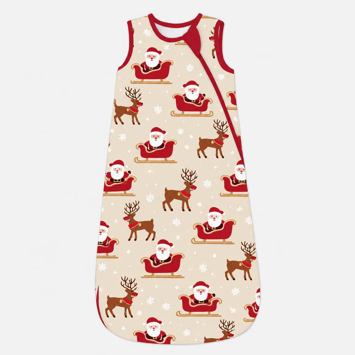 Santa and Reindeer Christmas Bamboo Sleep Bag