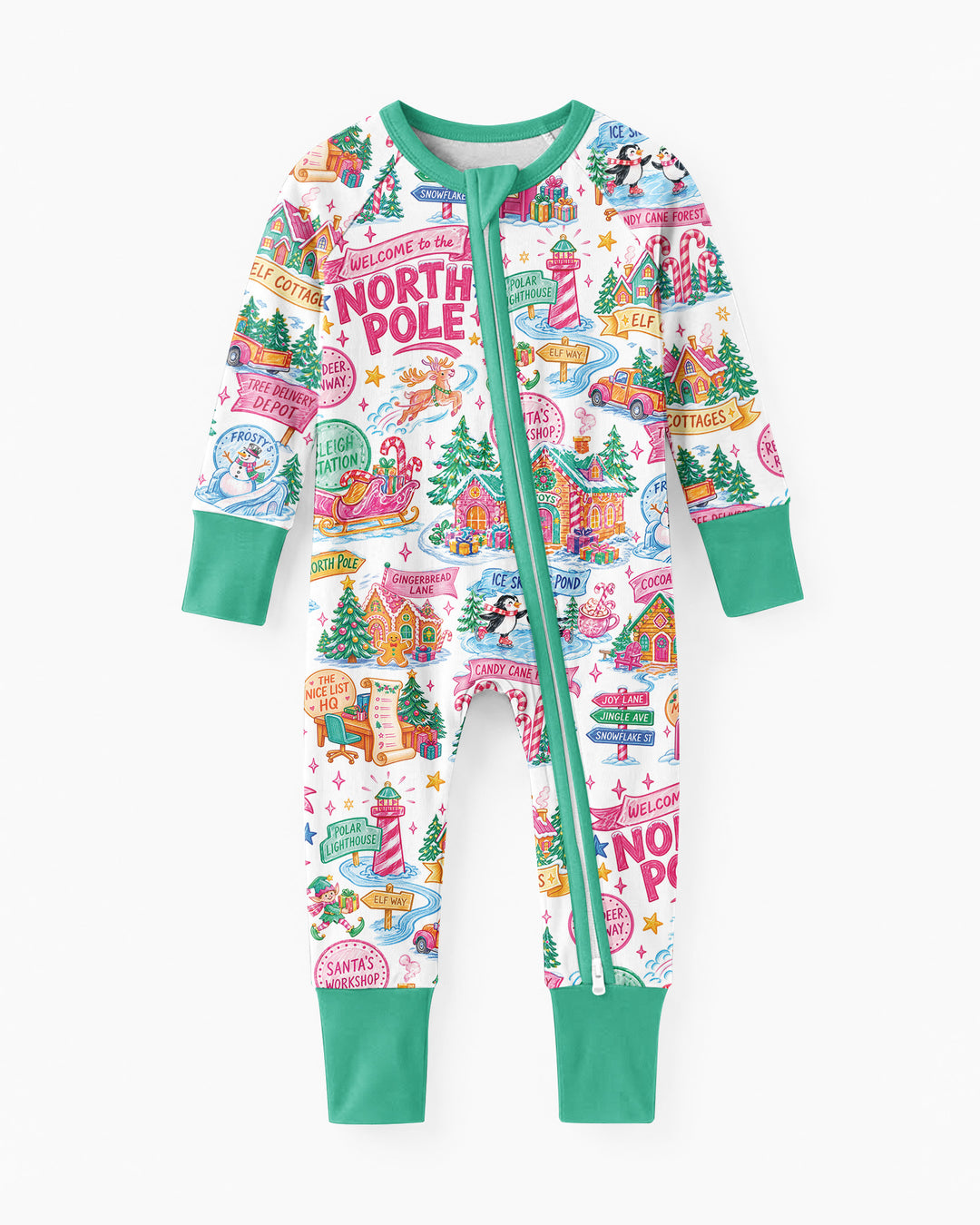 Retro North Pole Bamboo Convertible Zippy