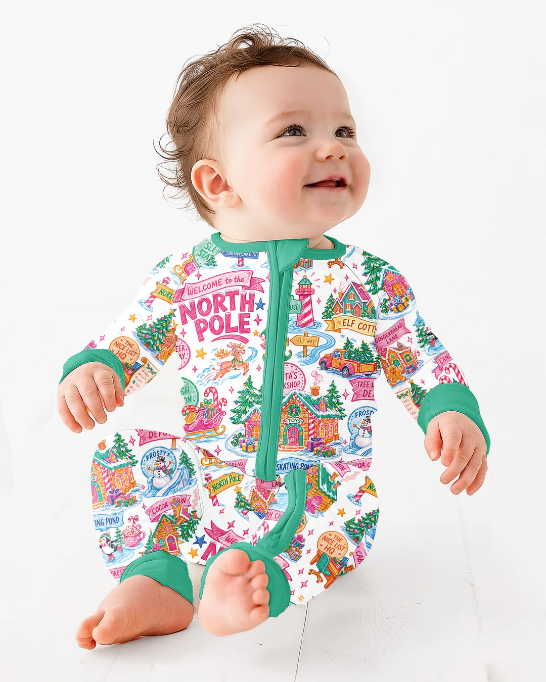 Retro North Pole Bamboo Convertible Zippy