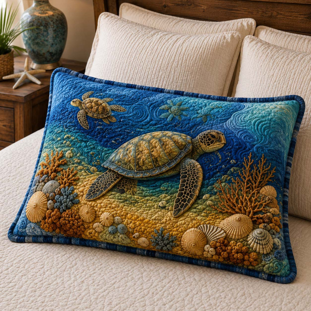 Sea Whisper Bamboo Quilt Pillow Case