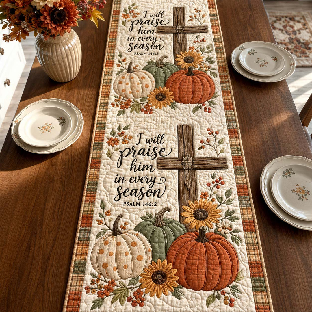 Seasonal Worship Blessings Quilt Table Runner