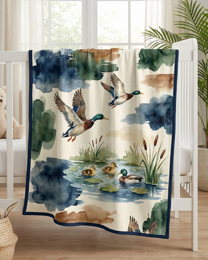 Serene Water Echo Bamboo Blanket