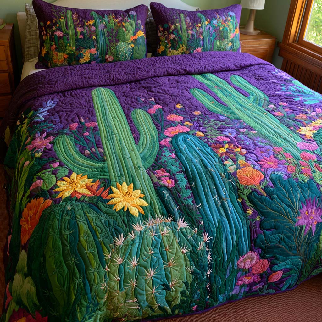 Serene Desert Oasis Bamboo Quilt Bedding Set