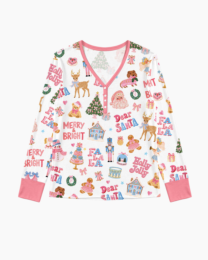 Falala Christmas Bamboo Women Pajama Set