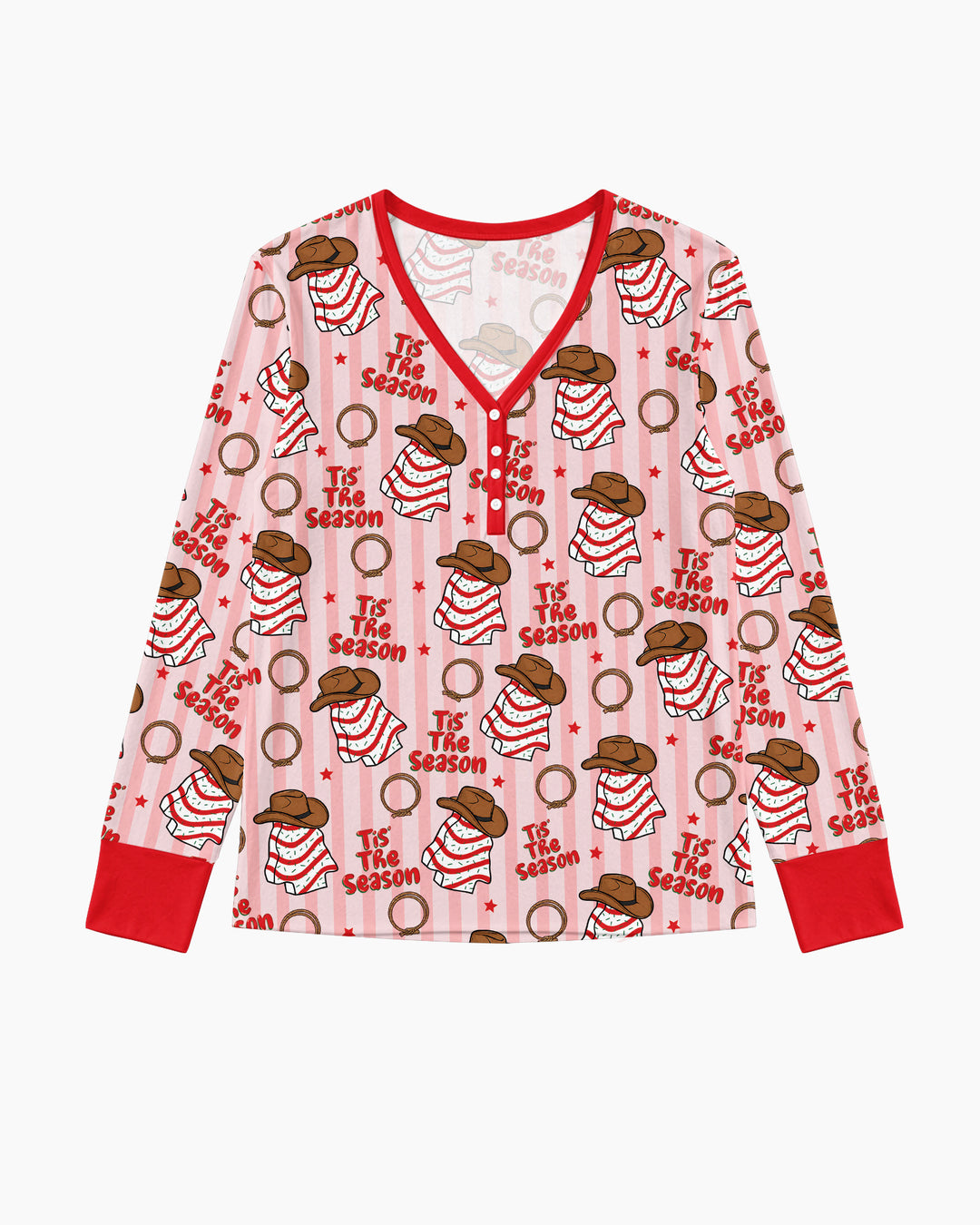 Western Christmas Tis the Season Bamboo Women Pajama Set