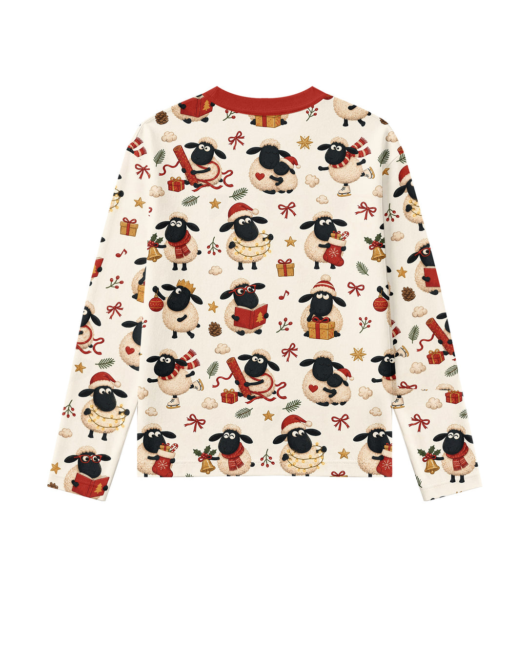 Festive Holiday Sheep Bamboo Men's Pajama Set