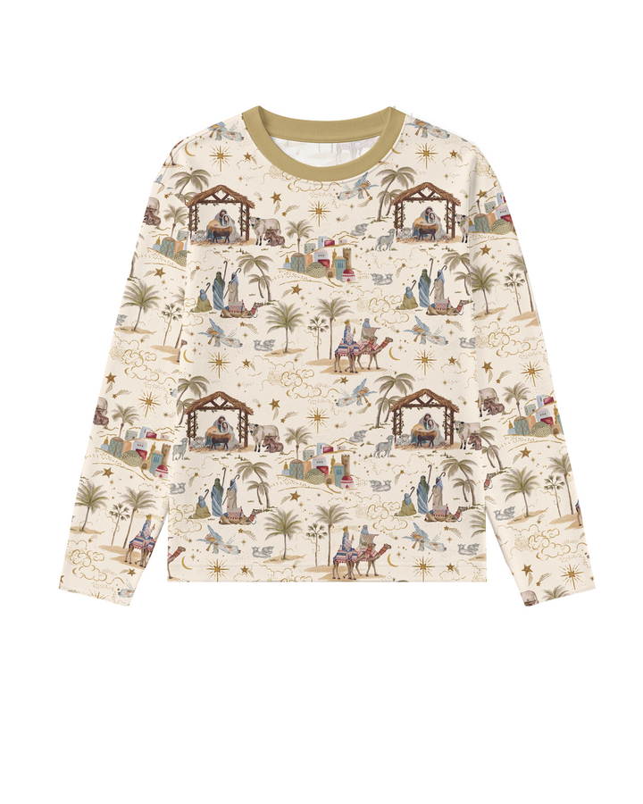 Silent Night Nativity Bamboo Men's Pajama Set