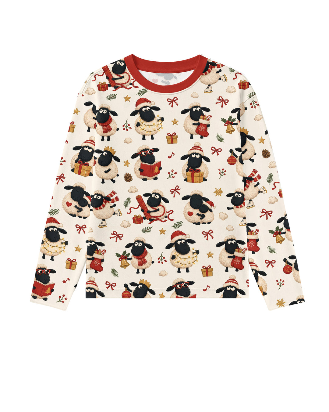 Festive Holiday Sheep Bamboo Men's Pajama Set