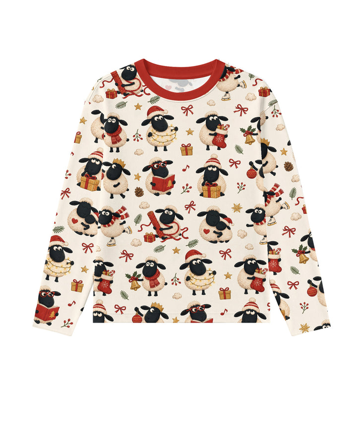 Festive Holiday Sheep Bamboo Men's Pajama Set