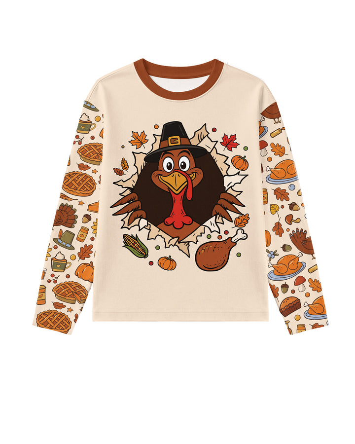 Funny Turkey on Thanksgiving Bamboo Men's Pajama Set